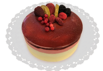 Gyümölcsös parfétorta 780g