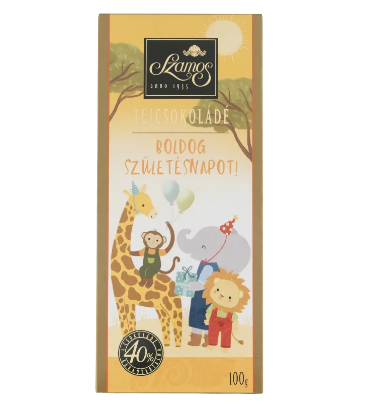 Tejcsokoládé tábla 100g - Boldog születésnapot!