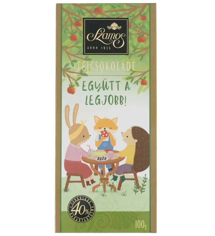 Tejcsokoládé tábla 100g - Együtt a legjobb