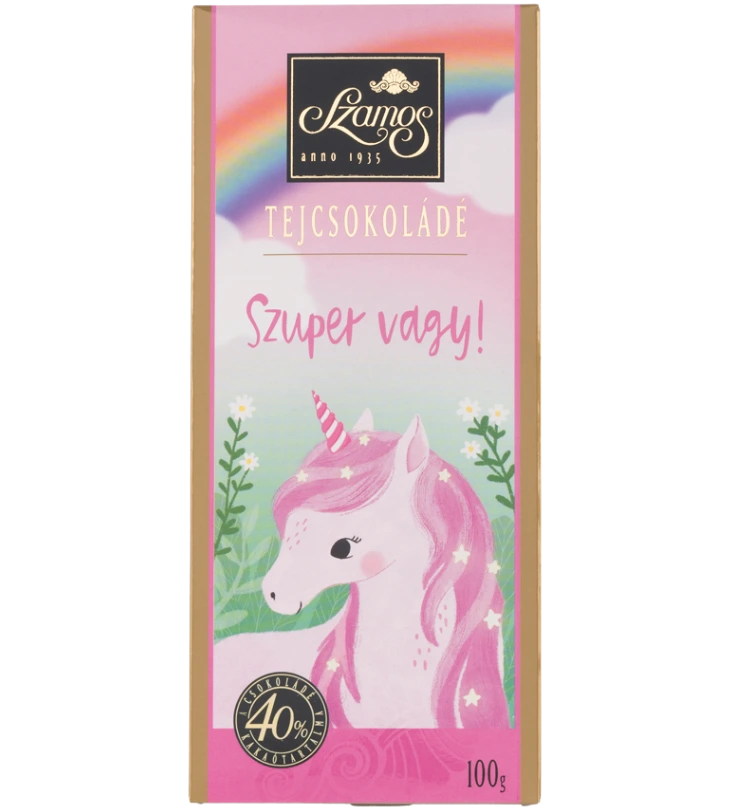 Tejcsokoládé 100g - Szuper vagy!